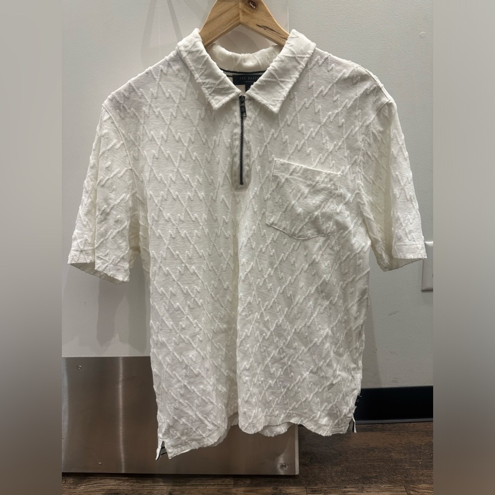 Ted Baker Coram Short Sleeve Zip Polo Shirt